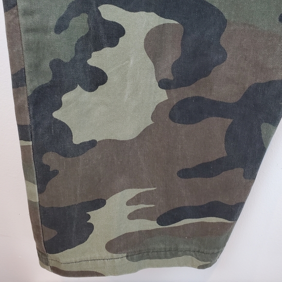 VTG Machine Jeans Camo Baggy Cargo Pants 36x30 Mens NWT Camoflage Twill Y2K - Picture 4 of 16